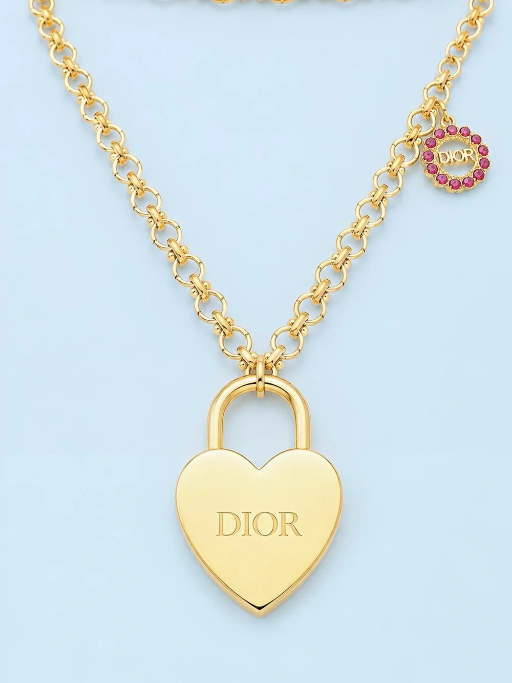 Authentic Repurposed Designer Lock & Key Chain Belt | Double Wrap Necklace 14K